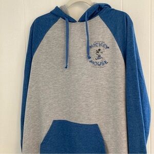 - Mickey Mouse Shirt Men’s Large Tee Light Hoodie Pocket ColorBlock Two Tone